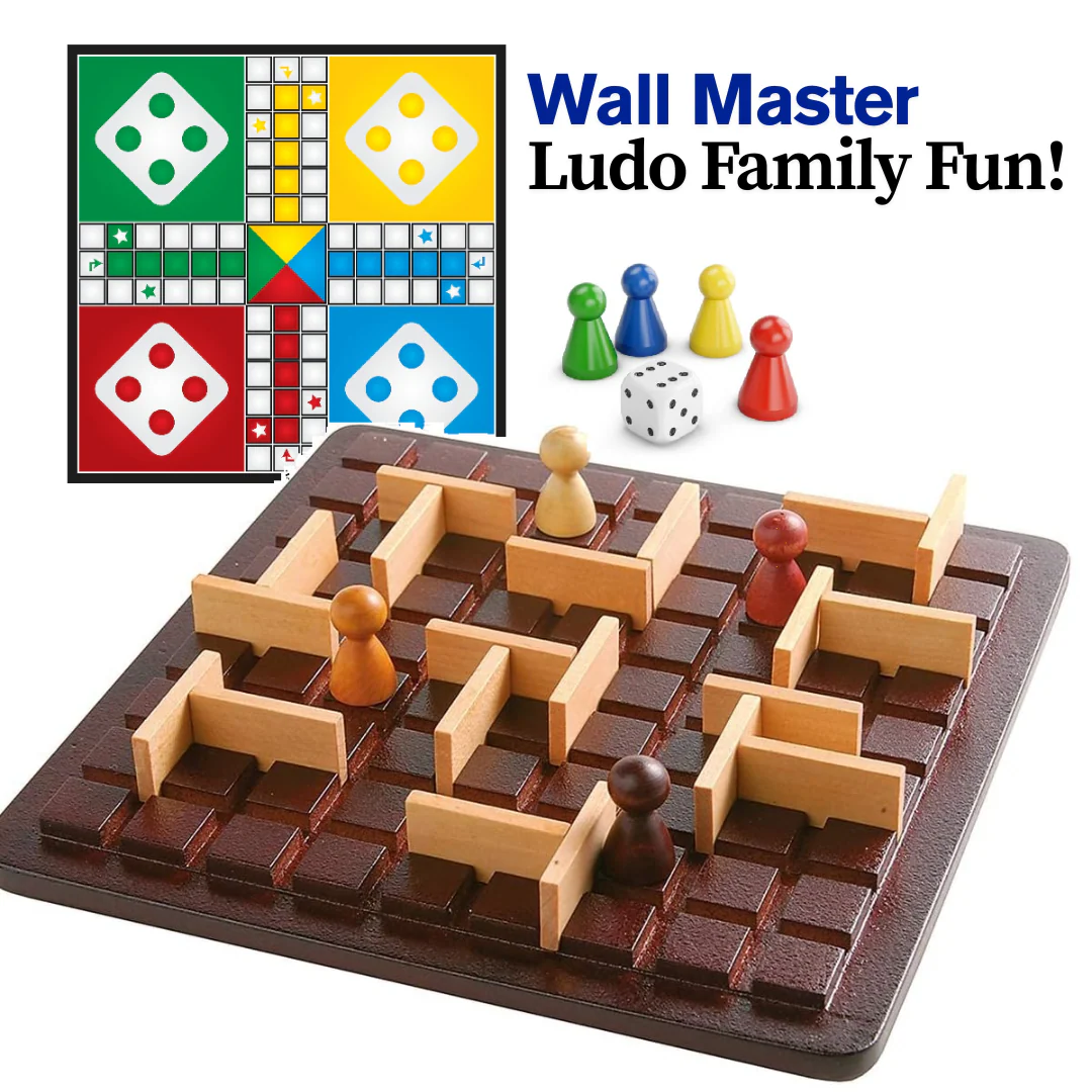 2-in-1 Wall Master Strategy Ludo Family Fun Game