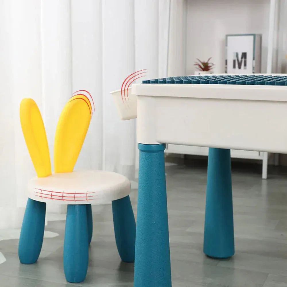 Dinosaur Building Block Table with Chair – 72 Pcs of Endless Fun!