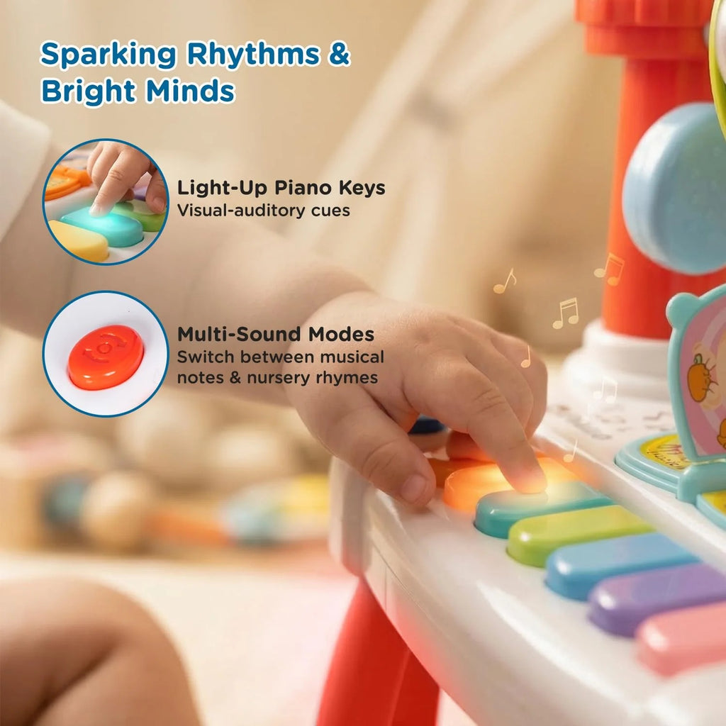 Multi-Functional Toddlers Light-Up Musical Piano Table