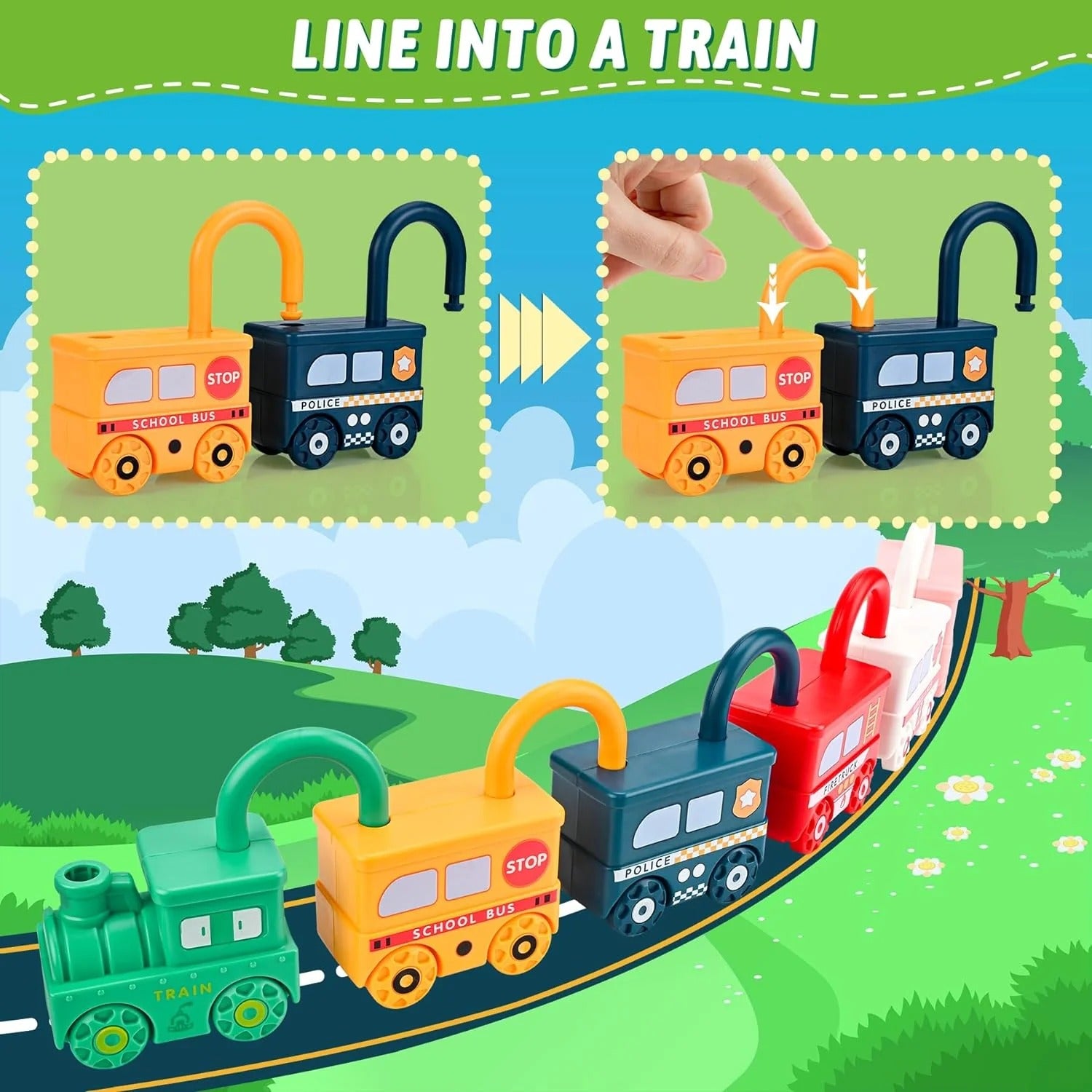 Montessori Lock & Key Car Learning Set