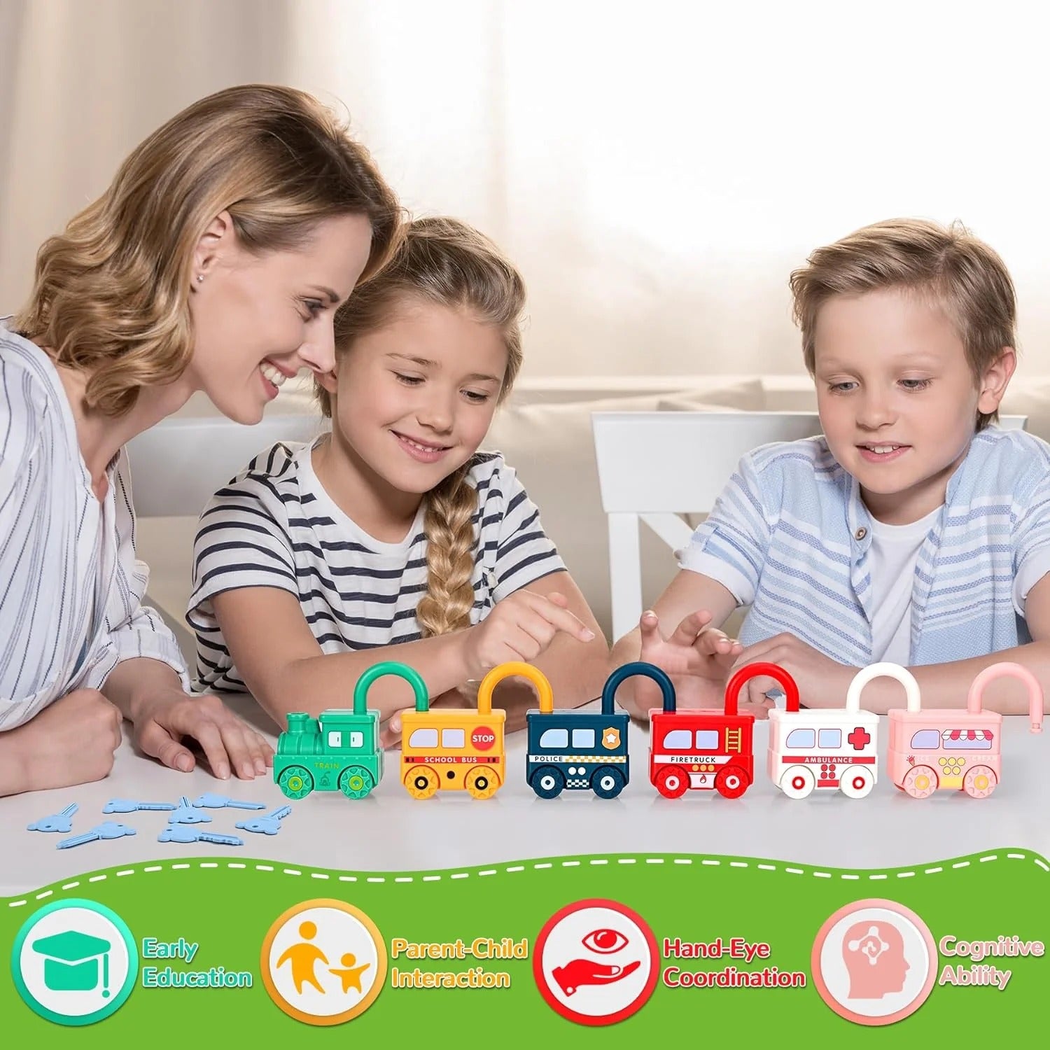 Montessori Lock & Key Car Learning Set