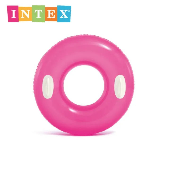 INTEX 30" Hi-Gloss Tube Swim Water Ring (Assorted Colors)