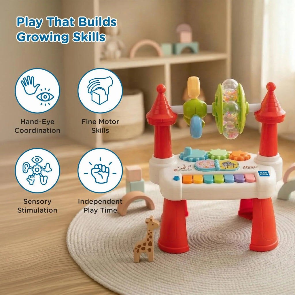 Multi-Functional Toddlers Light-Up Musical Piano Table