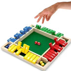 Wooden Shut The Box Board Game – 4 Players with Dice