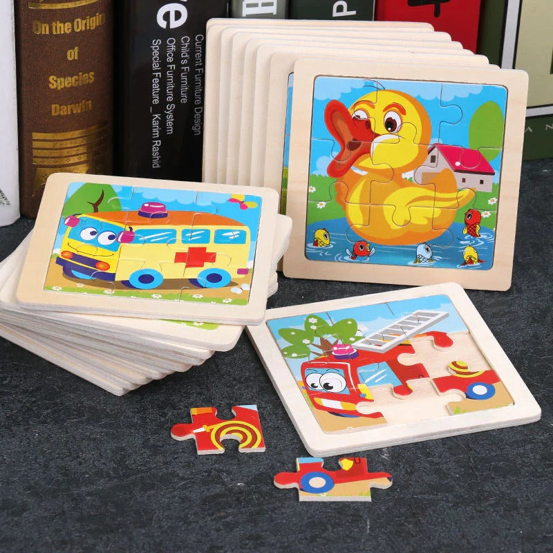 Wooden Montessori Characters Jigsaw Puzzle Board (Assorted Designs)