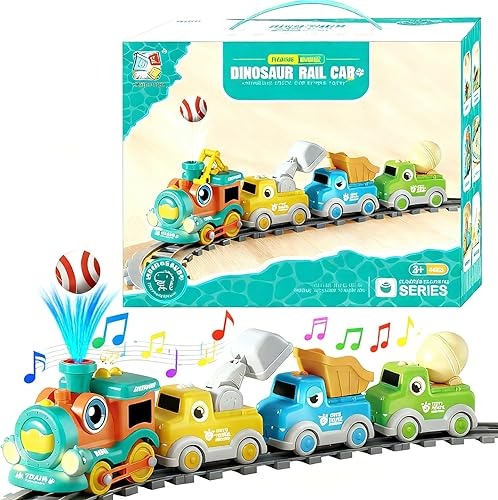 Dinosaur Ball Blowing Train Track Set