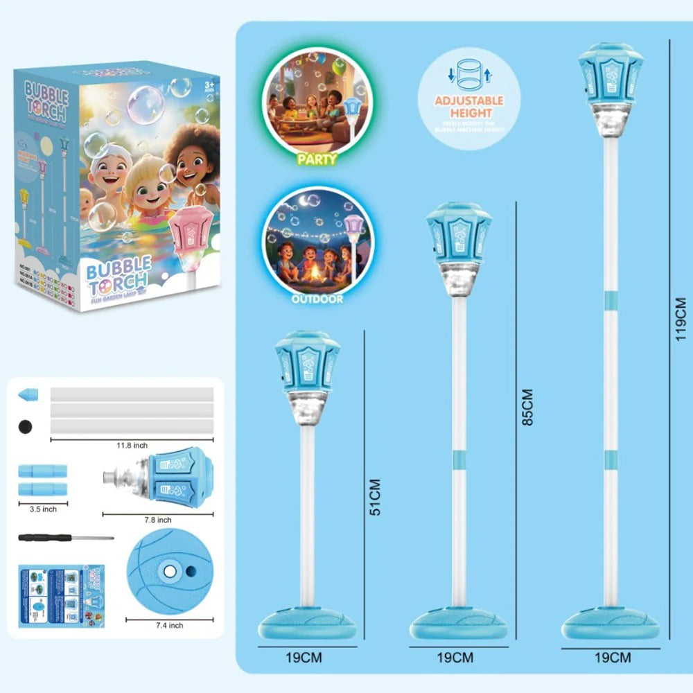Bubble Torch Fun Garden Lamp Toy with LED Lights