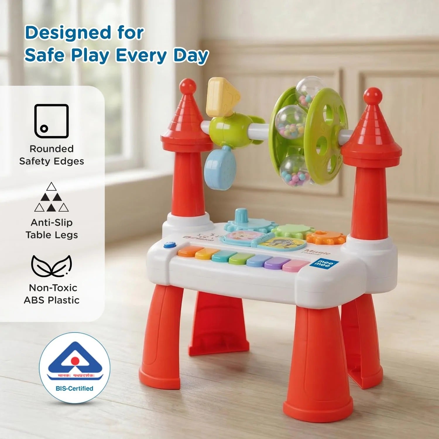 Multi-Functional Toddlers Light-Up Musical Piano Table