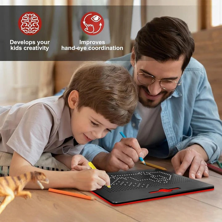 Magnetic Bead Drawing Board with Pen