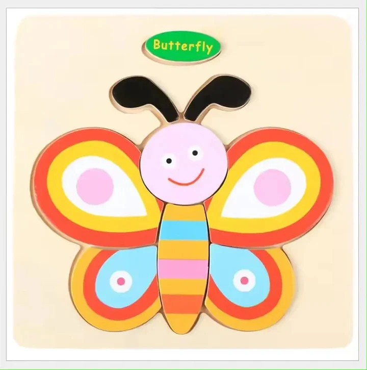 Wooden 3D Number & Sorting Puzzle 1 Piece (Assorted Designs)