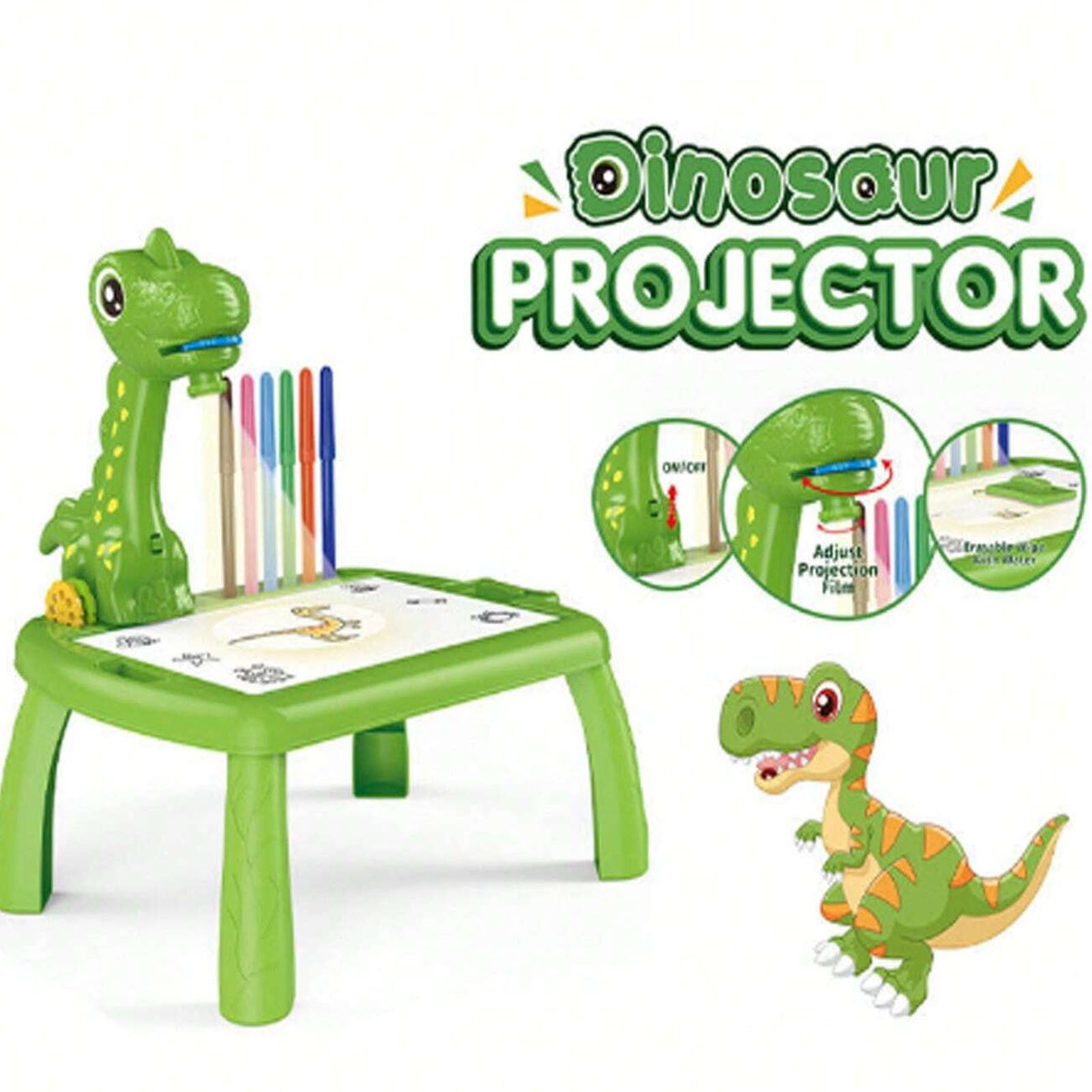 Kids Erasable Drawing Projector Table
