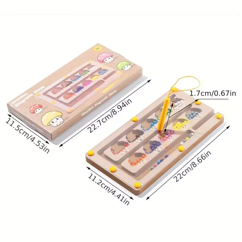 Wooden Color Sorting Magnetic Maze Board