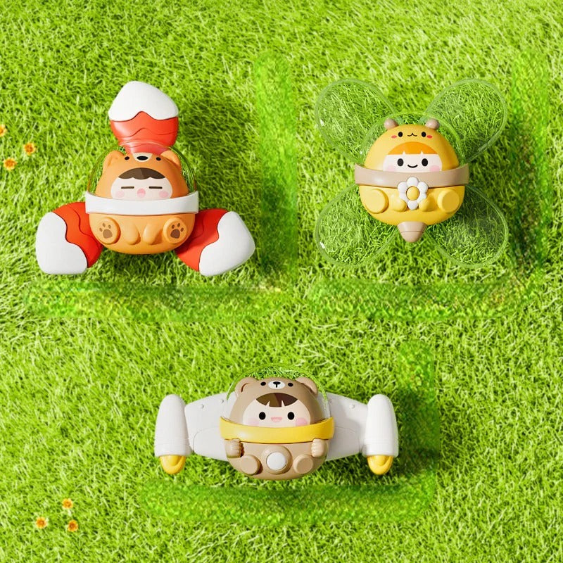 Space-Themed Spinning Toy Set