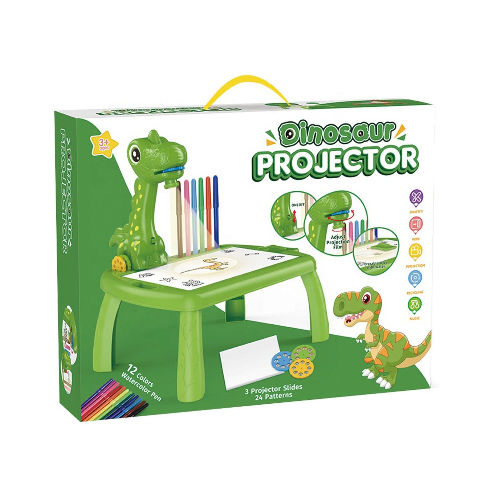 Kids Erasable Drawing Projector Table