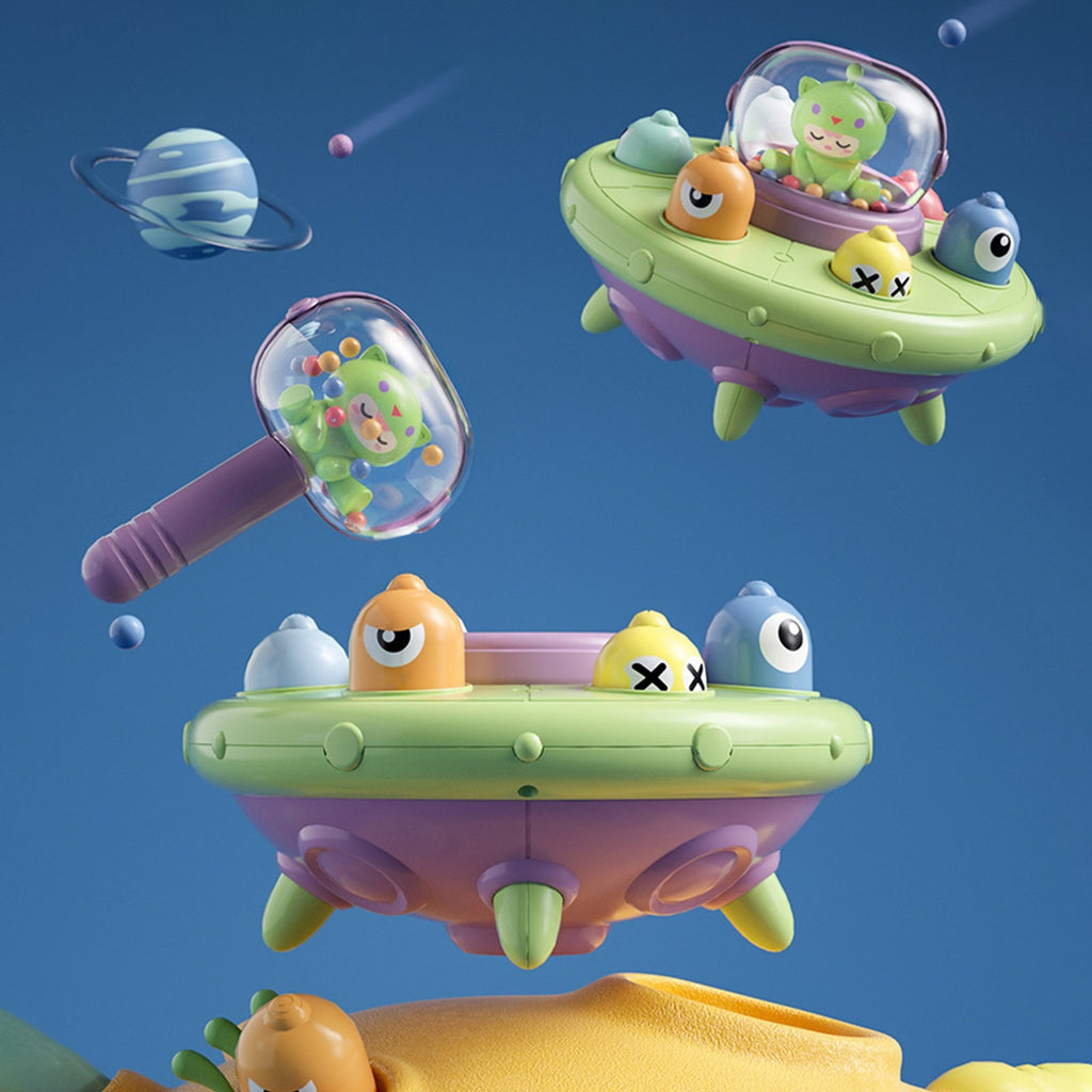 Interactive UFO Whack-a-Monster Toy