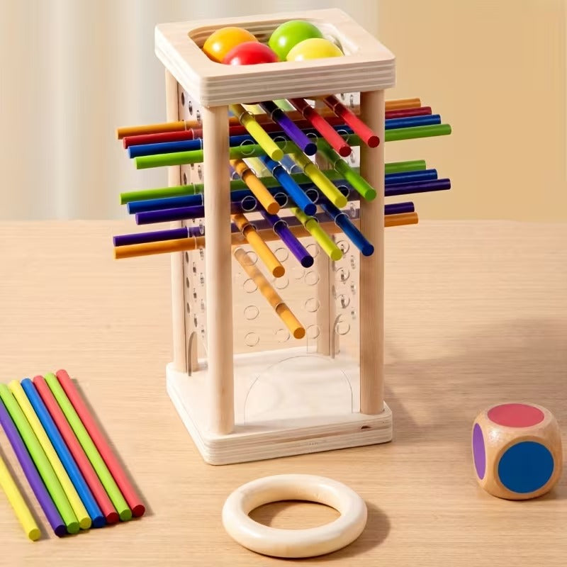 Colorful Wooden Dice Stick Game