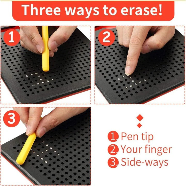 Magnetic Bead Drawing Board with Pen
