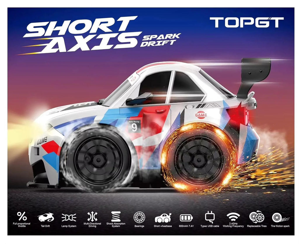 Short Axis Spark Drift RC Car