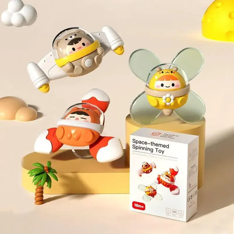 Space-Themed Spinning Toy Set
