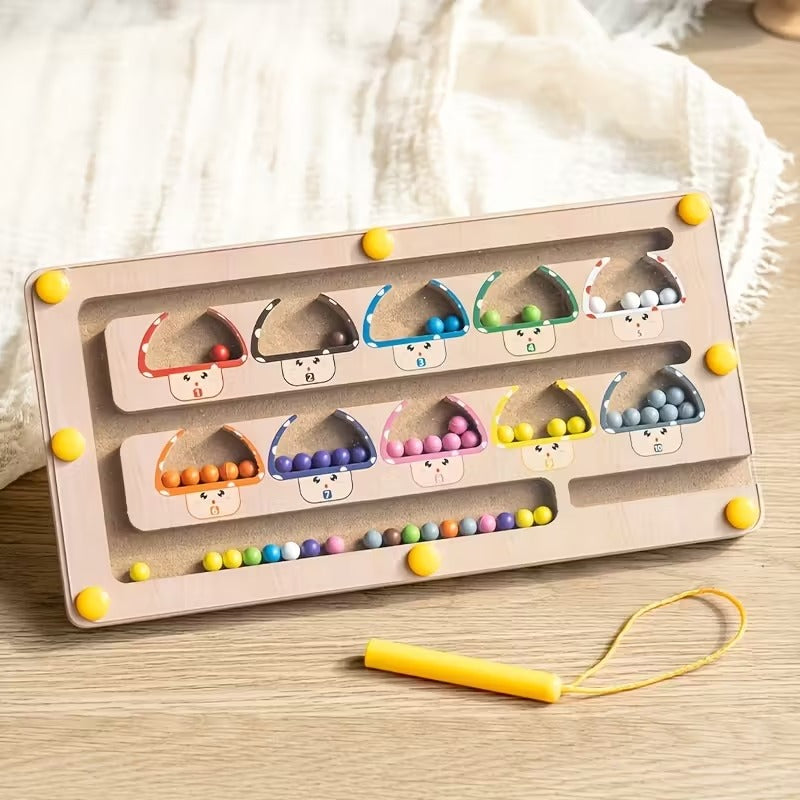 Wooden Color Sorting Magnetic Maze Board