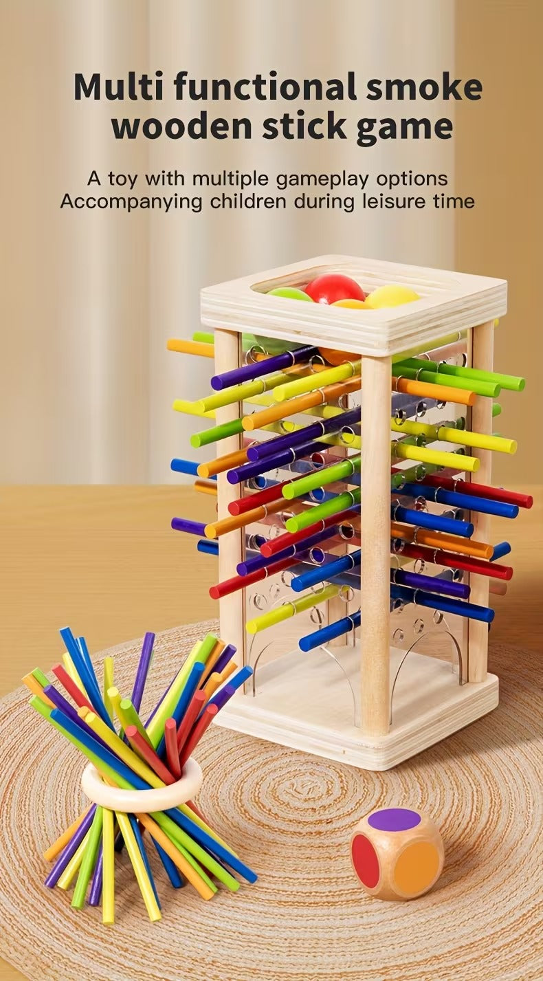 Colorful Wooden Dice Stick Game