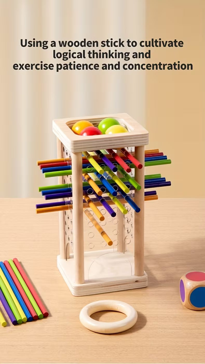 Colorful Wooden Dice Stick Game