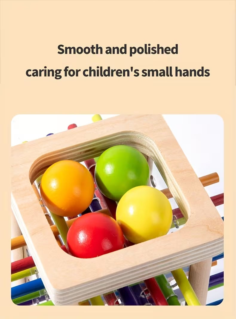 Colorful Wooden Dice Stick Game