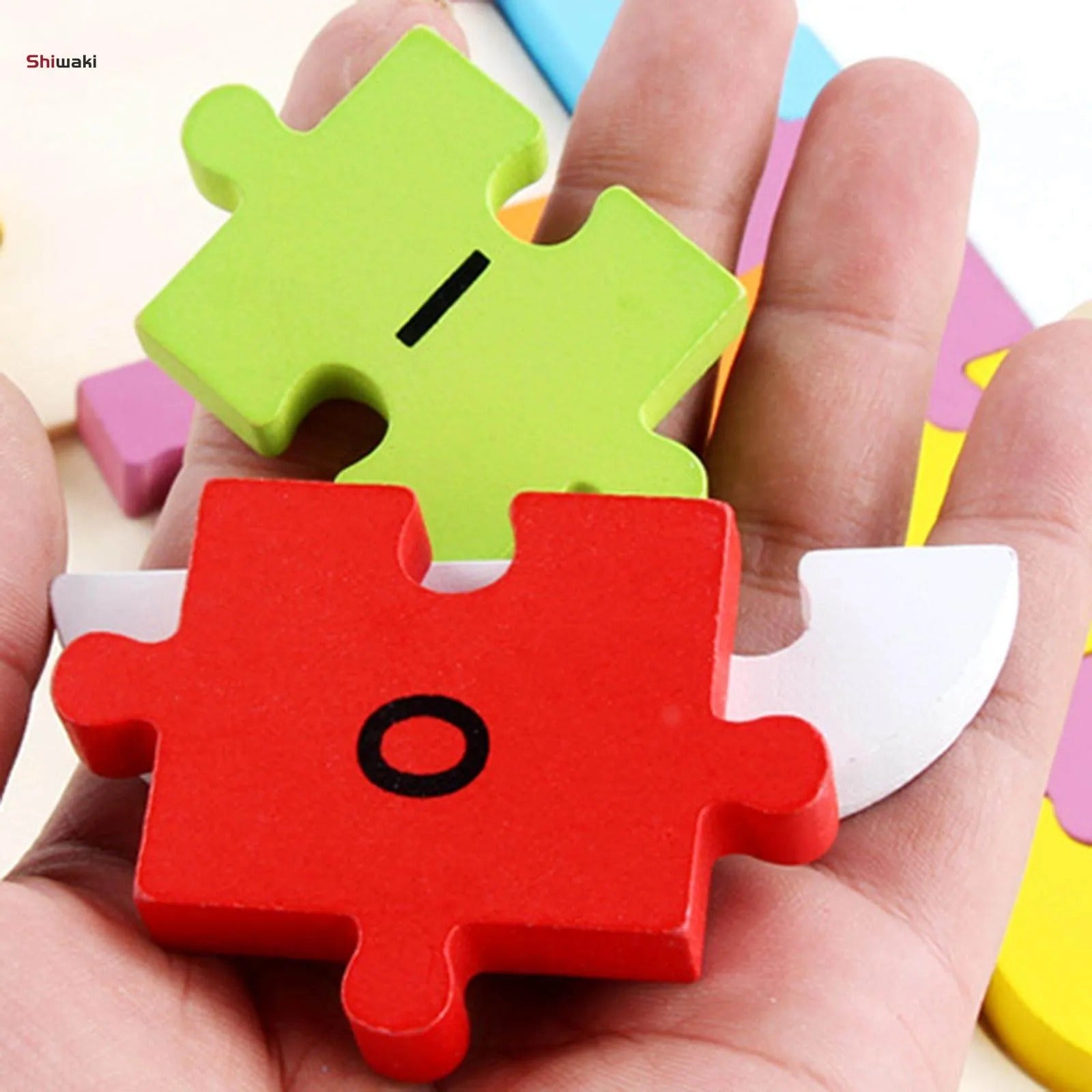 Wooden 3D Number & Sorting Puzzle 1 Piece (Assorted Designs)