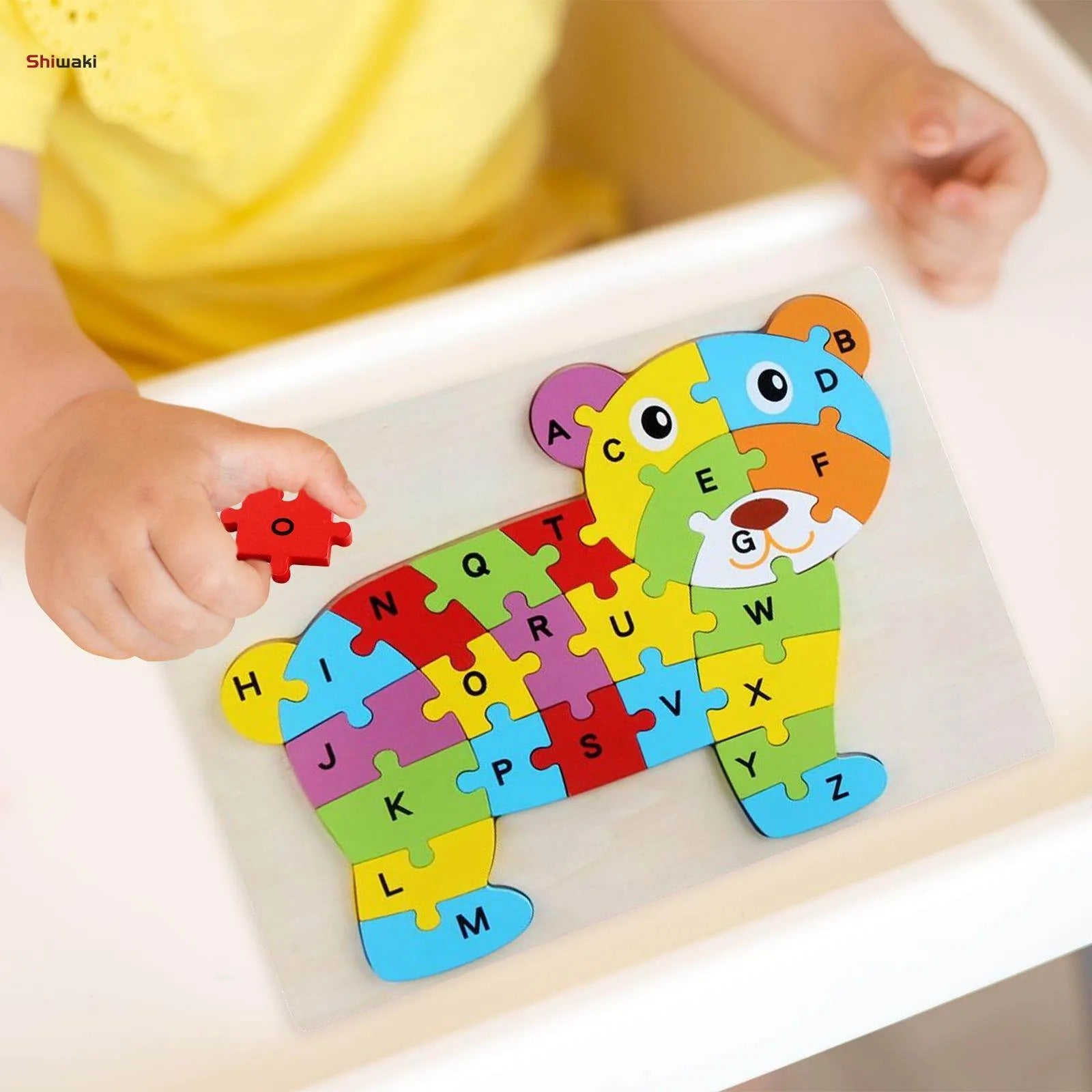 Wooden 3D Number & Sorting Puzzle 1 Piece (Assorted Designs)