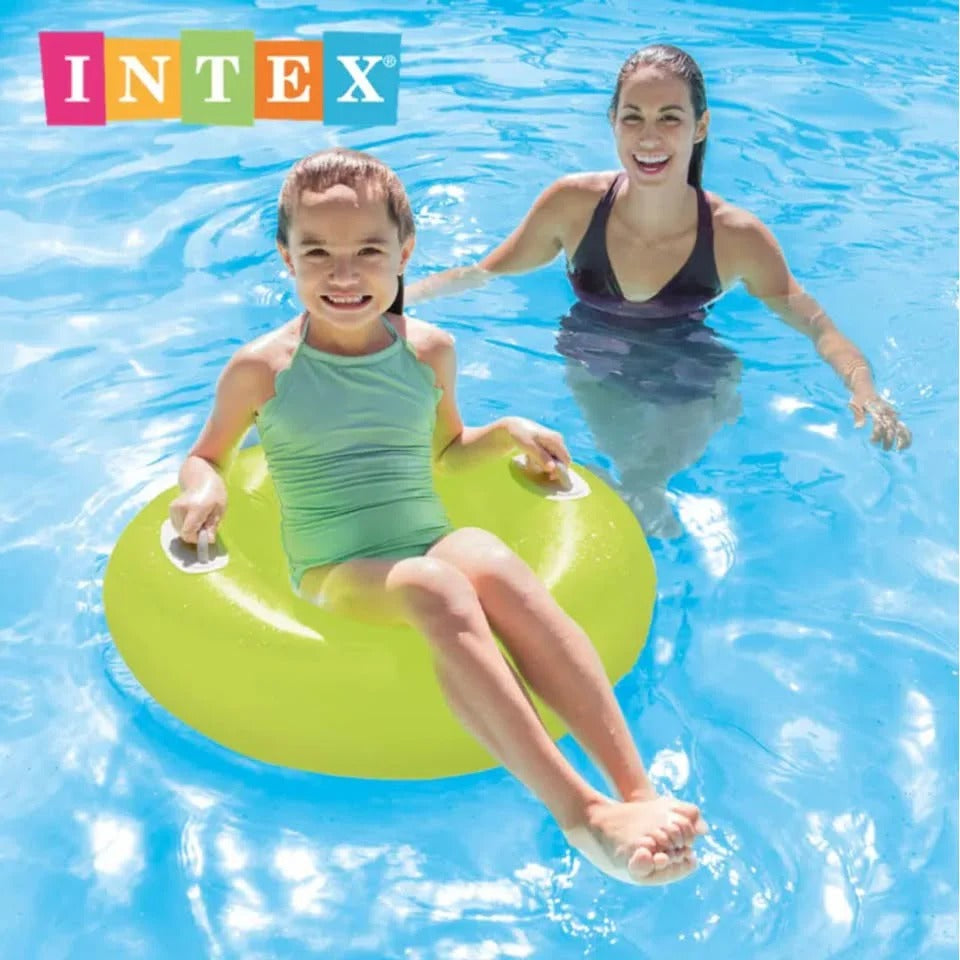INTEX 30" Hi-Gloss Tube Swim Water Ring (Assorted Colors)