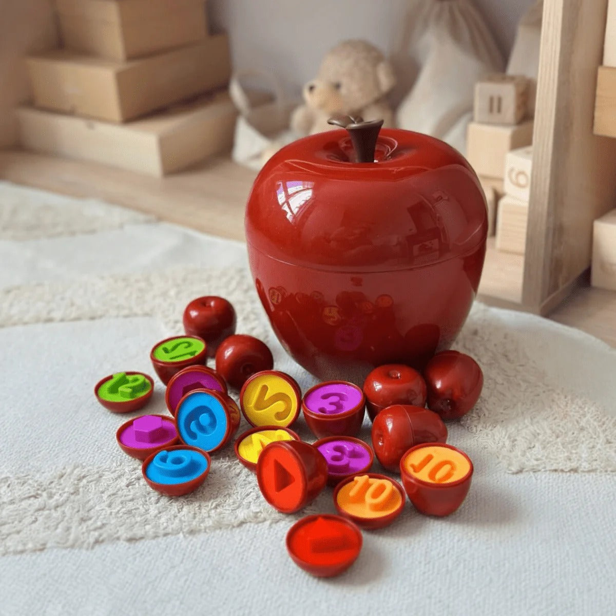 Apple Smart Eggs – Montessori Matching & Learning Toy
