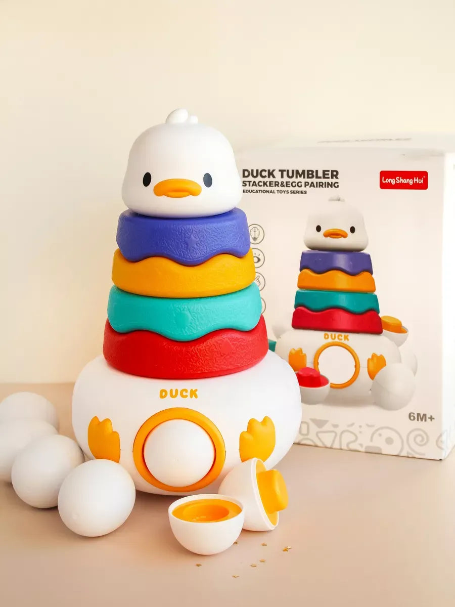 Duck Tumbler Stacker & Egg Pairing Toy – 6M+