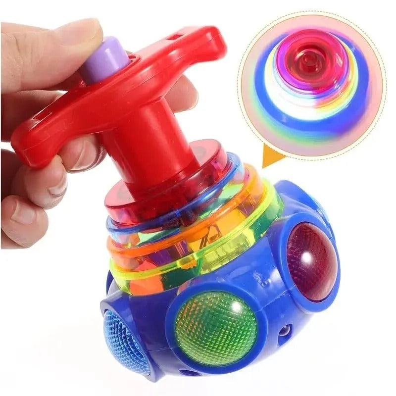 Flashing Musical Spinning Top 1 Pcs (Assorted Colors)