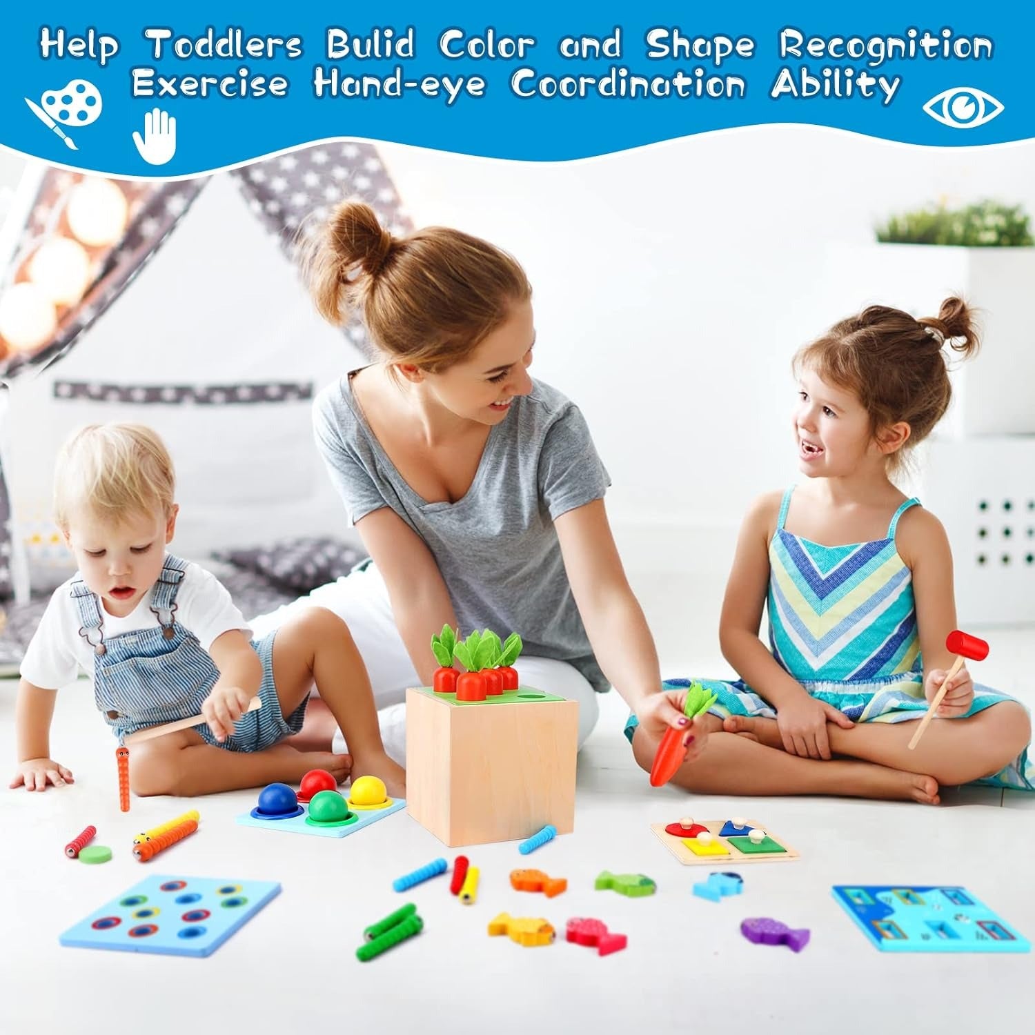 5-in-1 Wooden Montessori Toy