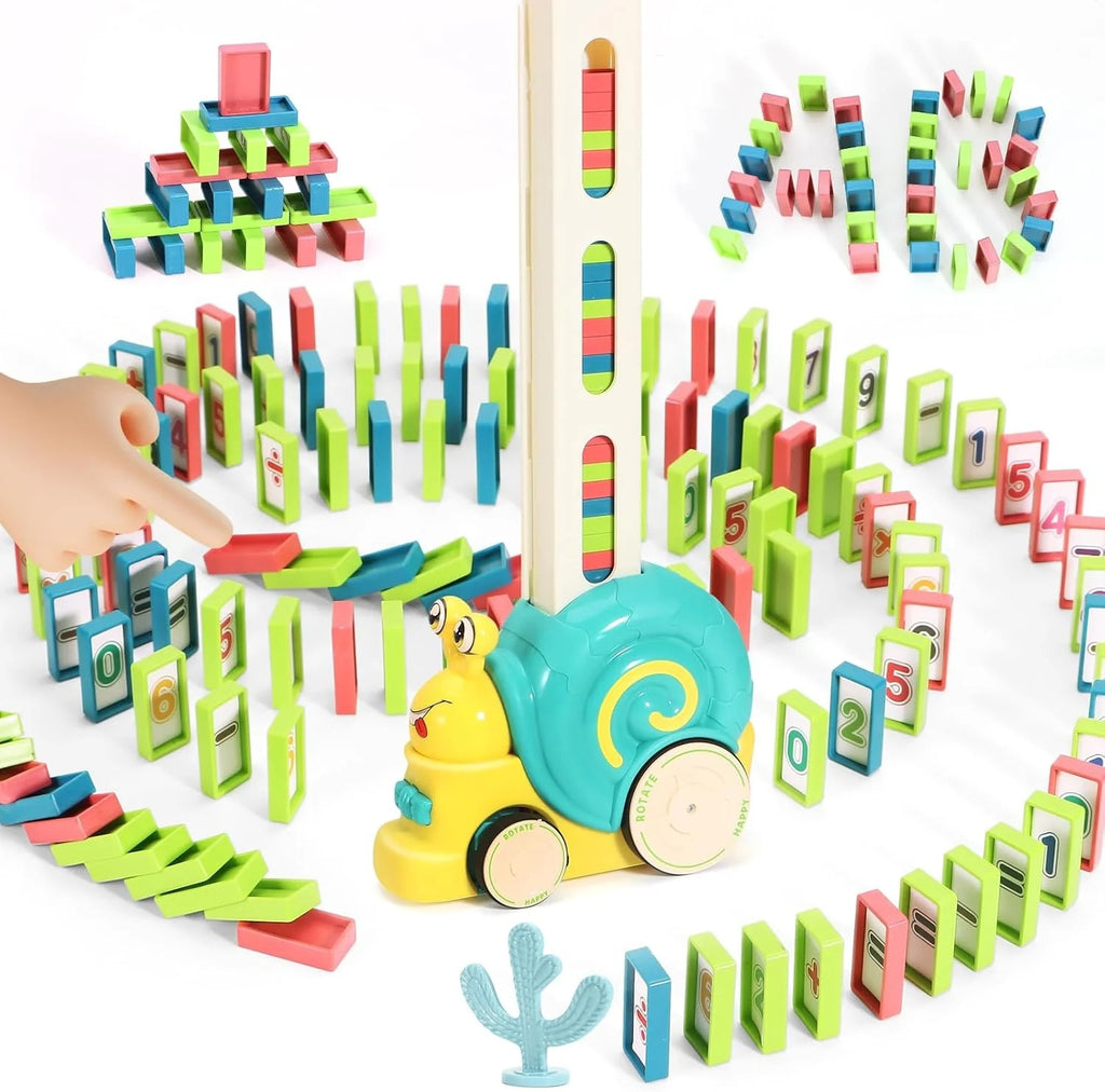 Domino Laying Snail Train