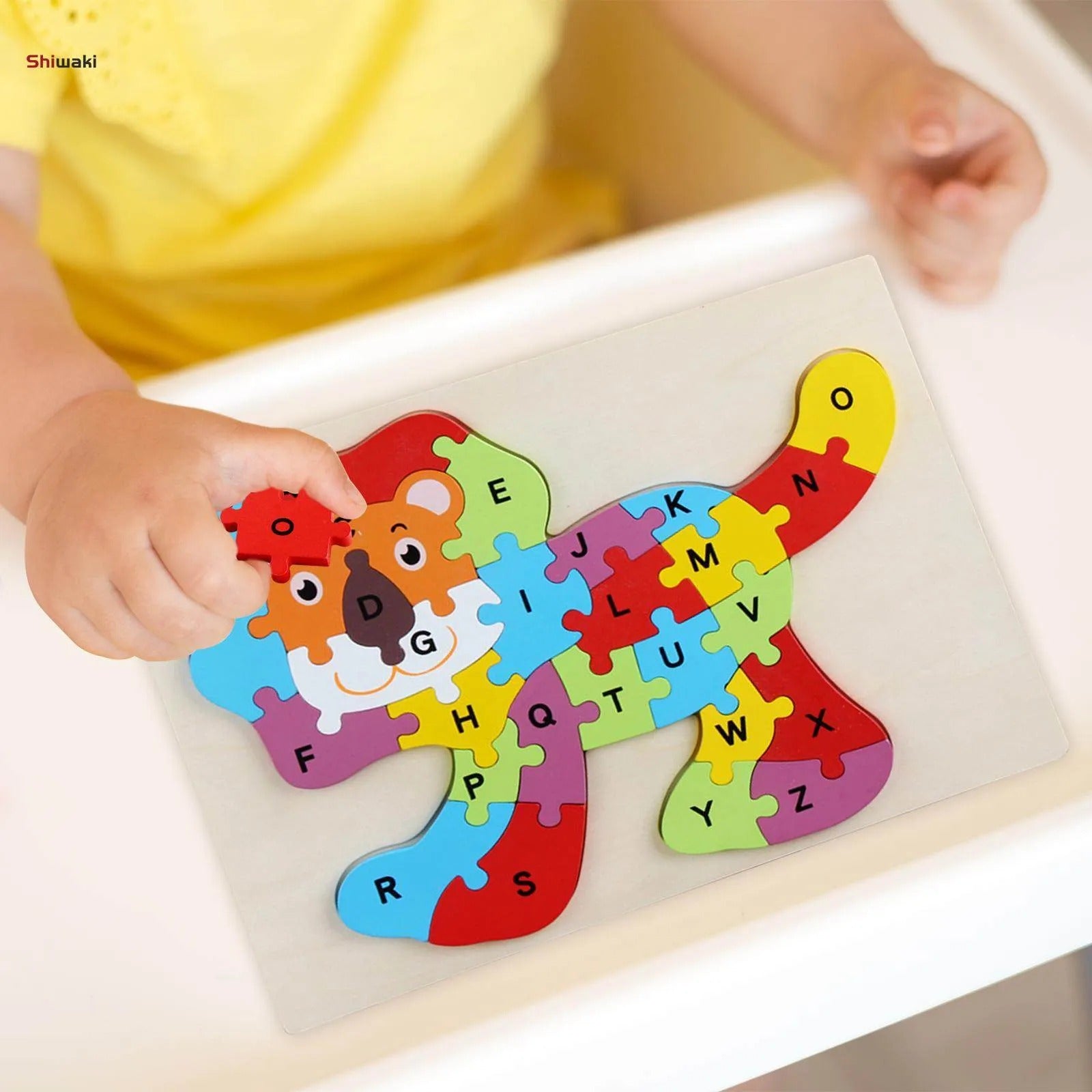 Wooden 3D Number & Sorting Puzzle 1 Piece (Assorted Designs)