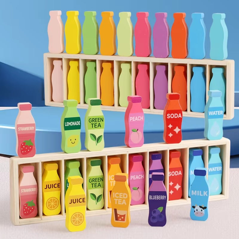 Wooden Cup Matching Game – Color Sorting & Memory Learning Toy
