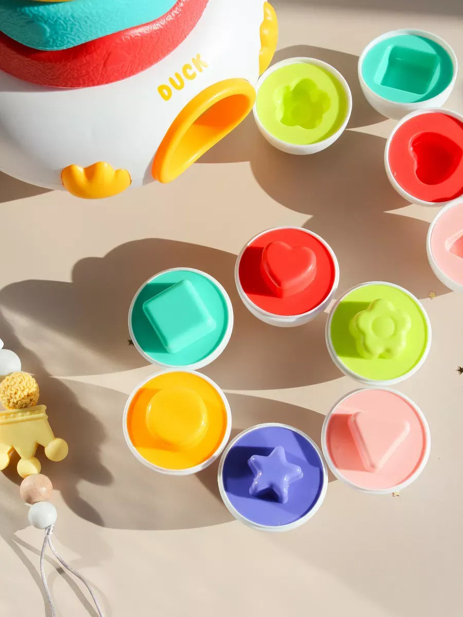 Duck Tumbler Stacker & Egg Pairing Toy – 6M+