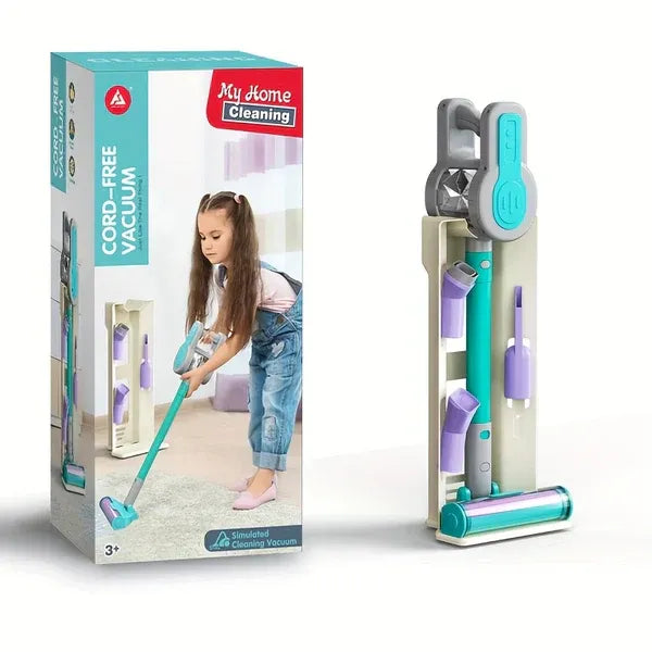 4-in-1 Blue Electronic Pretend Play Little Helper Vacuum