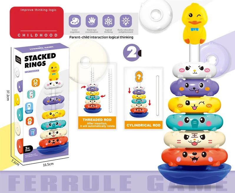 2 in 1 Rotating and Stacked Rings for Toddlers