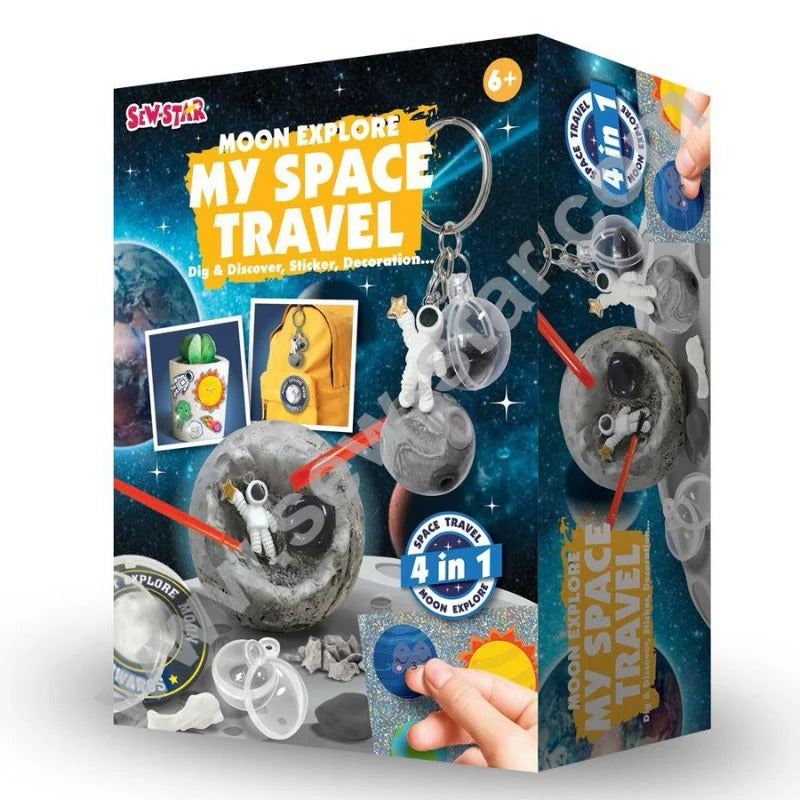 DIY 4in1 Moon Explore – My Space Travel Art Kit
