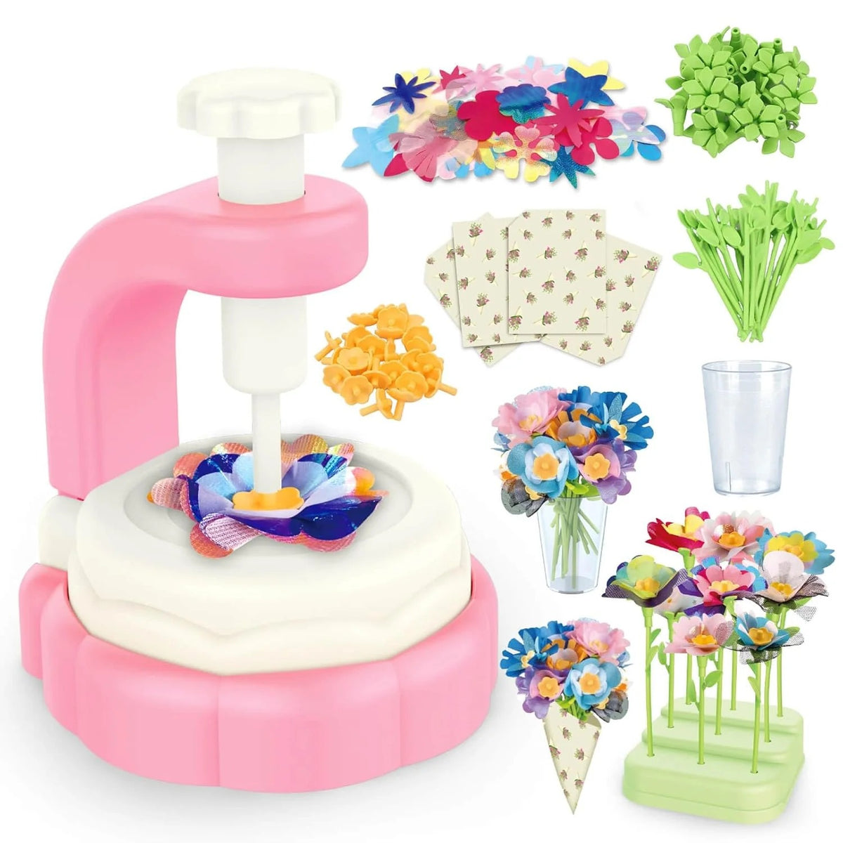 DIY Flower Craft Fabric Bouquet Making Spinning Machine Set