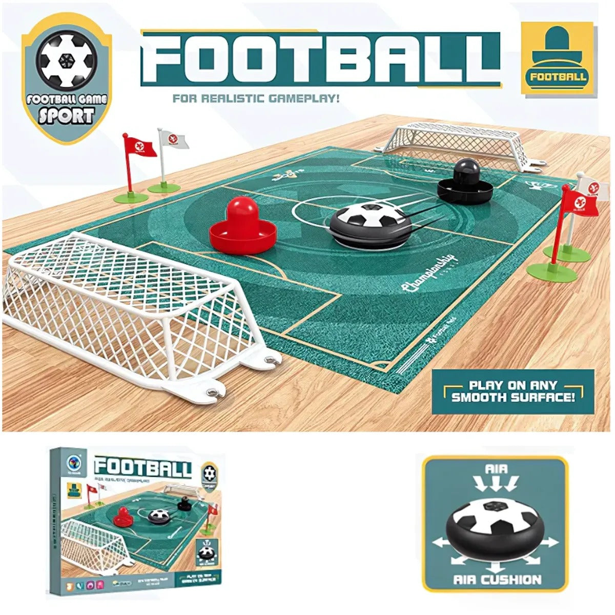 Air Football Court Hand Play – 2 Players Game
