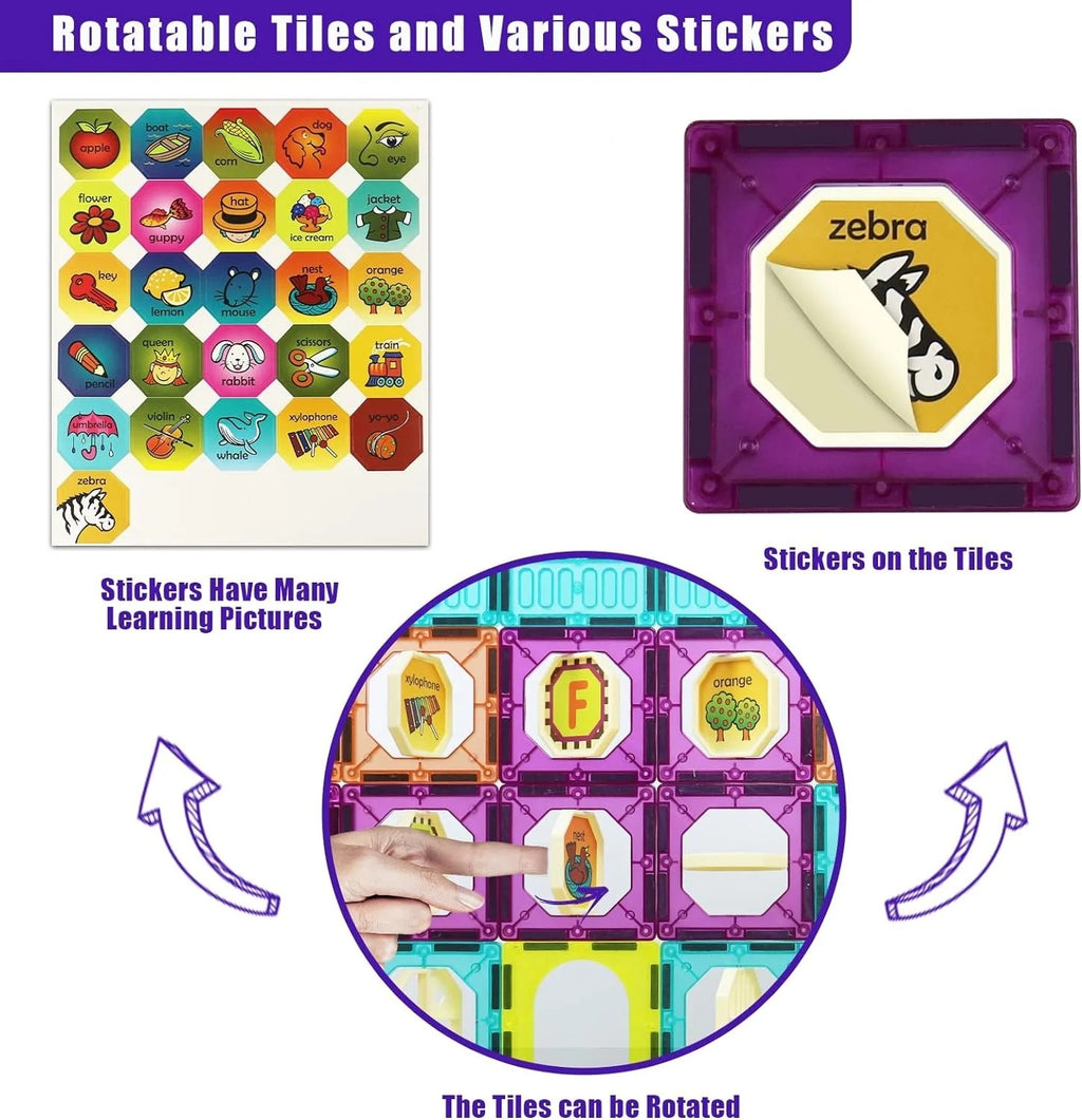 Magnetic Tiles Building Set – 32 Pieces