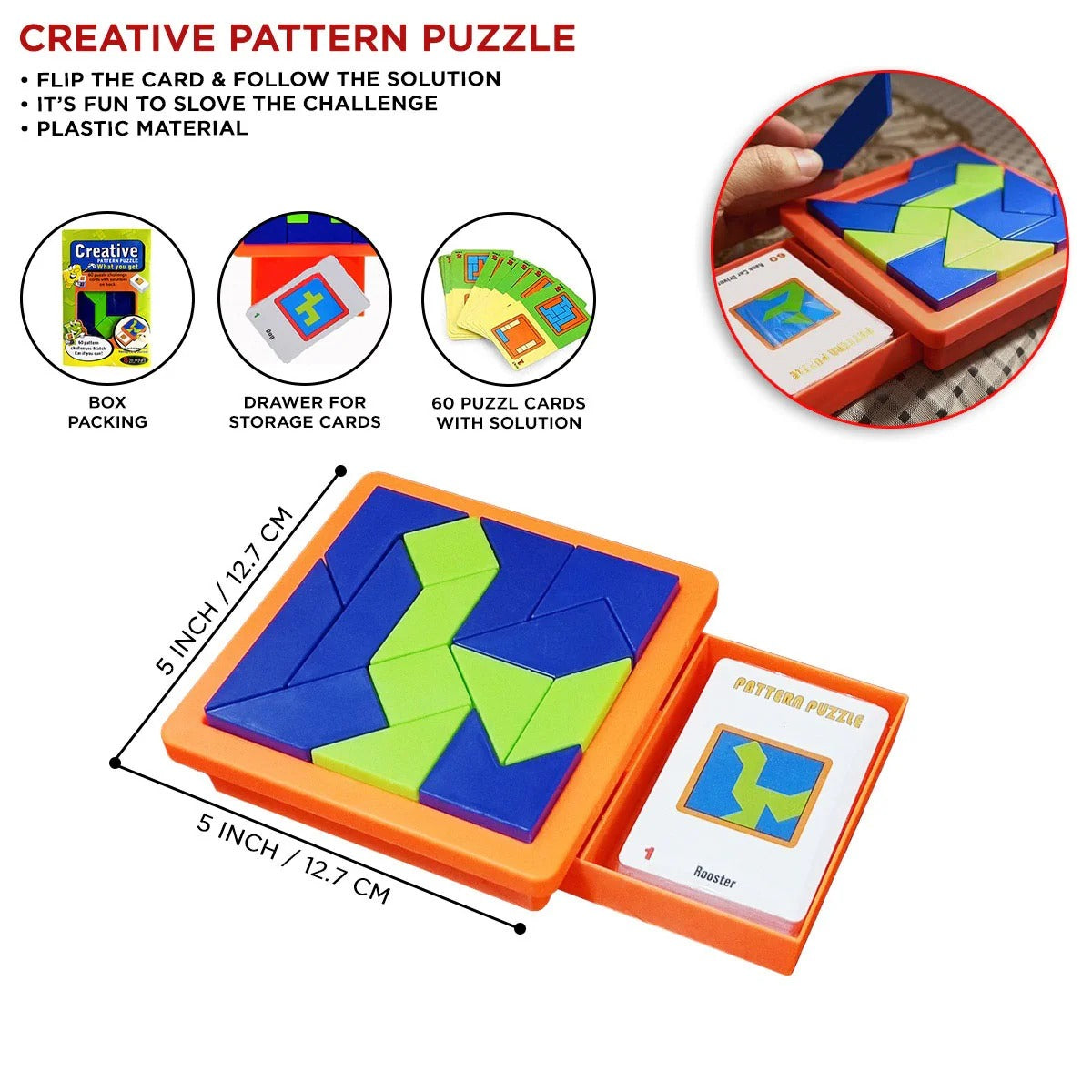 Creative Mind Pattern Puzzle – 14 Piece Brain Teaser