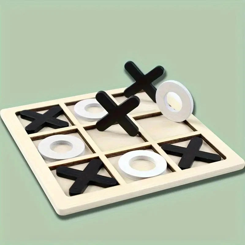 Wooden Tic-Tac-Toe Puzzle Game – Classic Fun with a Timeless Touch!
