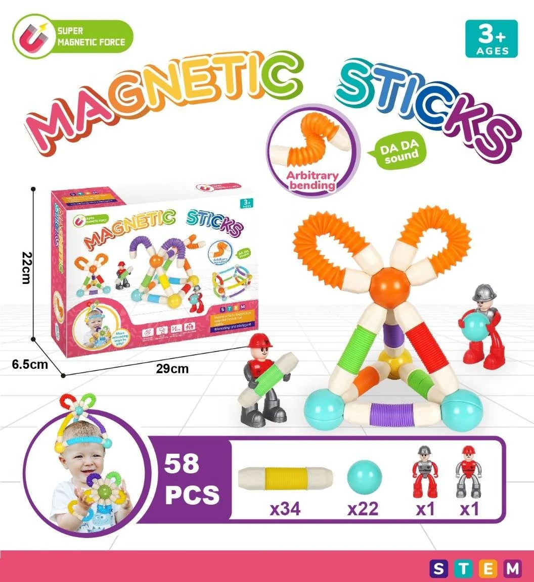 Pop Tube Magnetic Sticks Puzzle