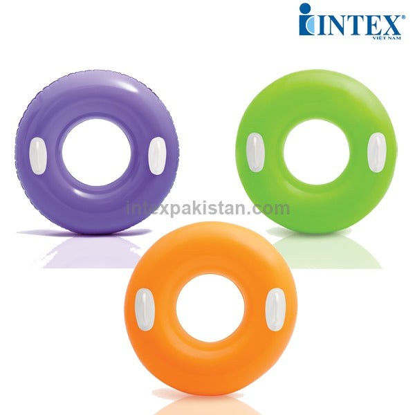 INTEX 30" Hi-Gloss Tube Swim Water Ring (Assorted Colors)