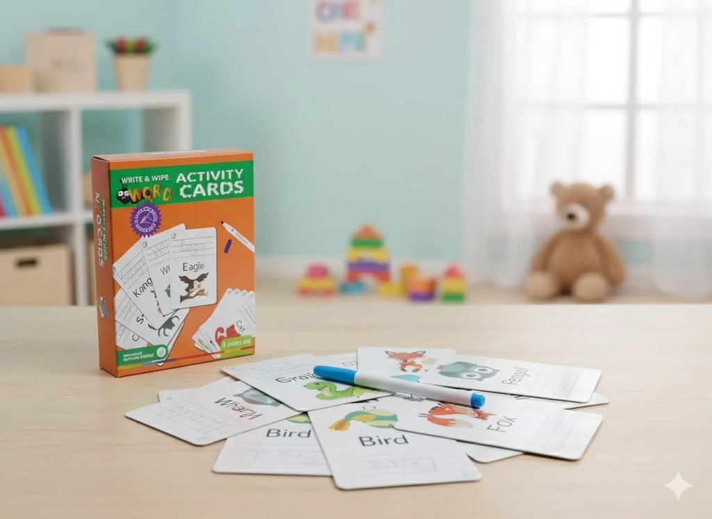 ABC, 123 & Word Write and Wipe Activities Cards