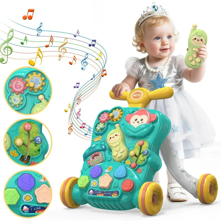 Multi-Activity Baby Walker with Interactive Learning Panel